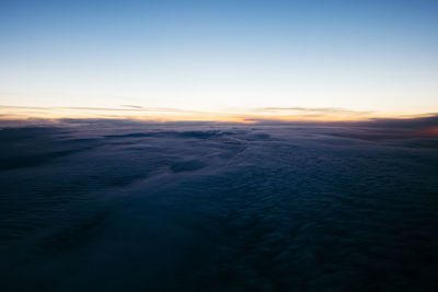 Scenic view of cloudscape against sky during sunset