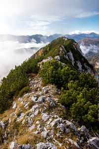 Scenic view of mountain against sky