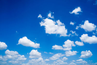 Low angle view of clouds in blue sky