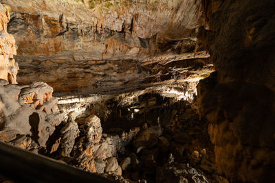 Rock formations in cave