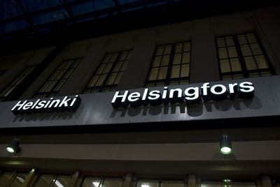 Low angle view of information sign