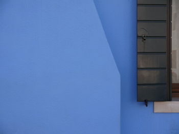 Blue door of building