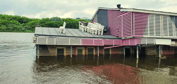 Flooded building