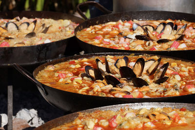 Close-up of food in containers