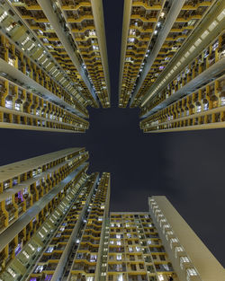 Illuminated modern building