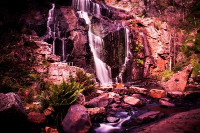 Panoramic view of waterfall