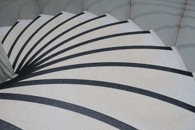 High angle view of spiral staircase