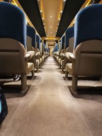 Interior of empty bus