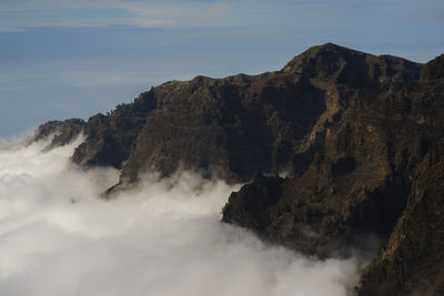 Scenic view of mountain against sky