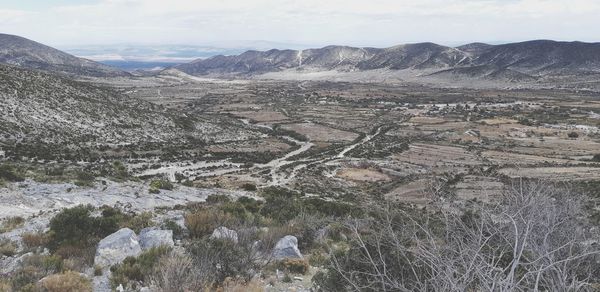 High angle view of landscape against sky