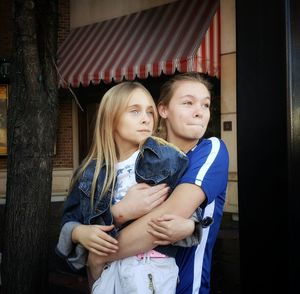 Portrait of a smiling young girls