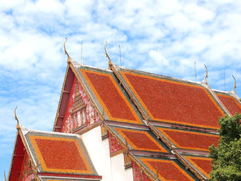 Low angle view of traditional building against sky