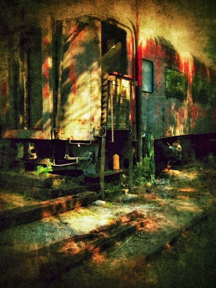 abandoned, obsolete, damaged, built structure, deterioration, run-down, architecture, old, building exterior, transportation, house, land vehicle, mode of transport, bad condition, weathered, indoors, window, auto post production filter, car, destruction