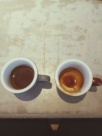 Close-up of black coffee on table