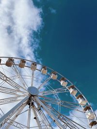 Low angle view of ferris wheel against sky