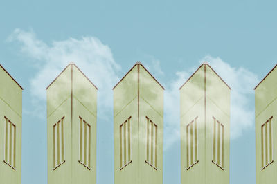 Low angle view of buildings against sky