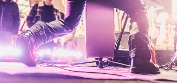 Low section of people standing on stage