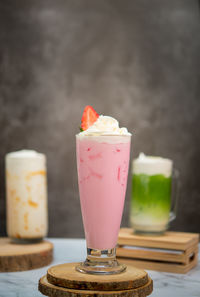 Close-up of drink on table