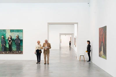 People standing in museum