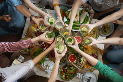 Group of people in restaurant