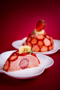 Close-up of dessert in plate