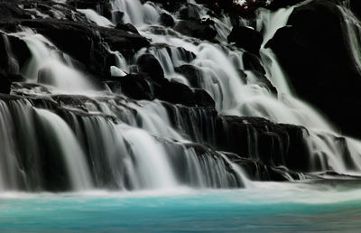 Scenic view of waterfall