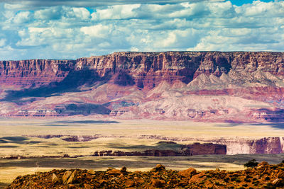 Rock formations on landscape