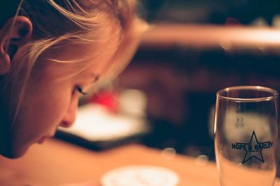 Close-up of drink on table