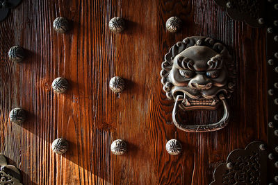 Close-up of door knocker
