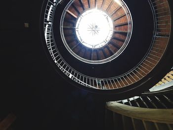 Low angle view of spiral staircase