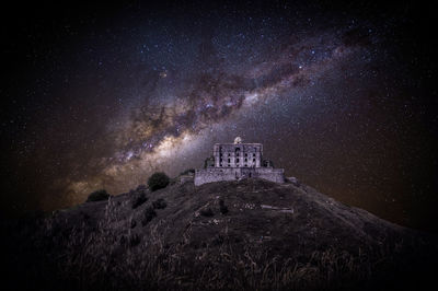 Low angle view of star field against sky at night