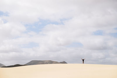 Scenic view of desert against sky