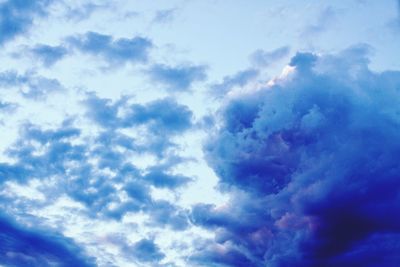 Low angle view of clouds in sky