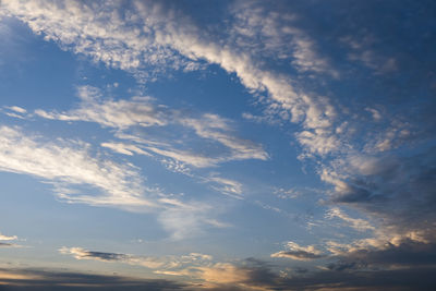 Low angle view of clouds in sky