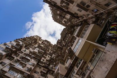 Low angle view of city against sky