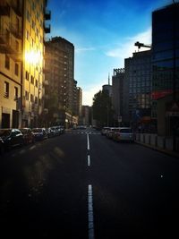 City street with buildings in background