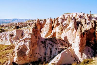 Aerial view of a rock formations