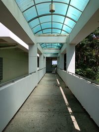 Empty walkway in building