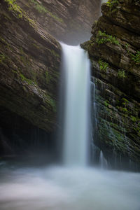 Scenic view of waterfall