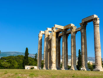 Built structure against clear blue sky