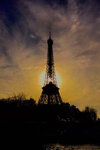 Low angle view of eiffel tower