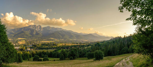 Panoramic view of landscape against sky