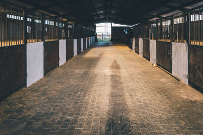 Empty corridor in building