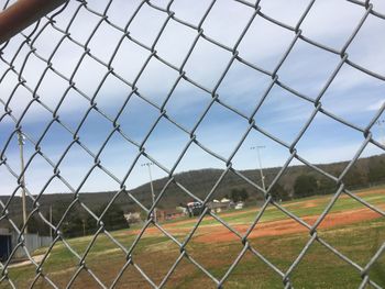 Chainlink fence on chainlink fence