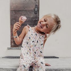 Ice cream and joy. summer. kids. 