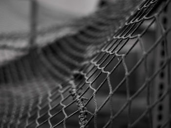 Close-up of rope fence