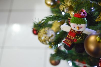 Close-up of christmas decorations