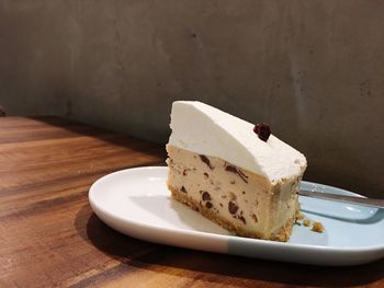 Close-up of cake on plate