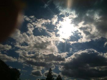 Low angle view of cloudy sky