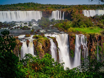 Scenic view of waterfall